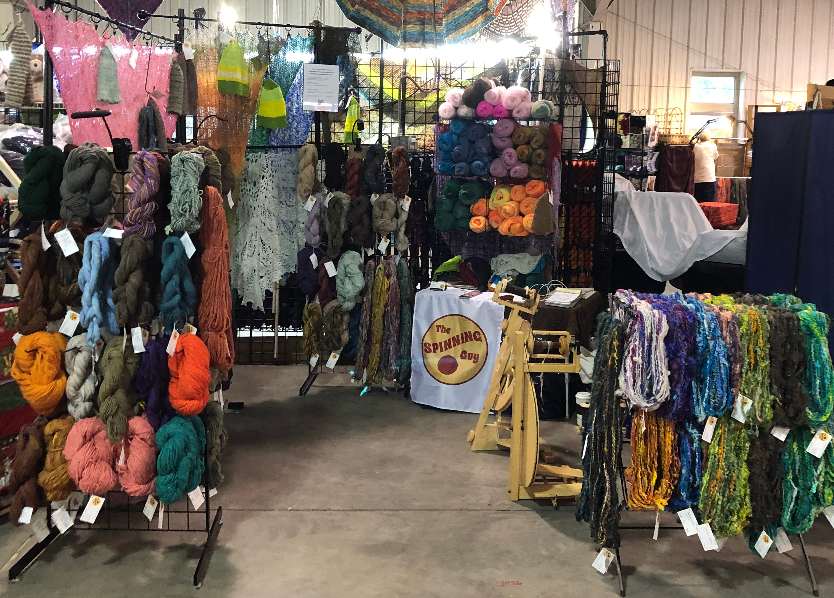 The Spinning Guy Booth at Wisconsin Sheep and Wool 2023