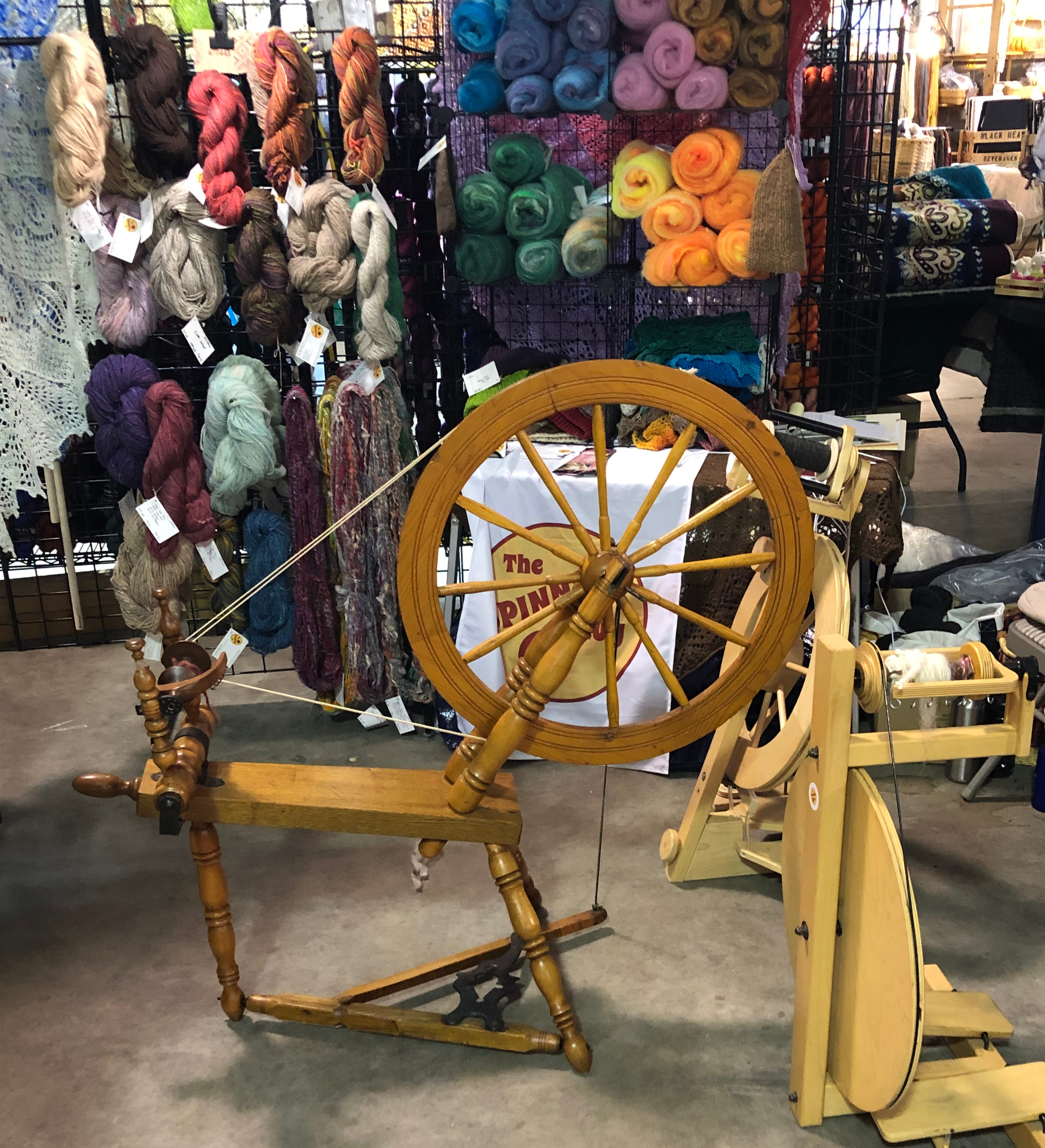 The Spinning Guy Booth at Wisconsin Sheep and Wool 2023