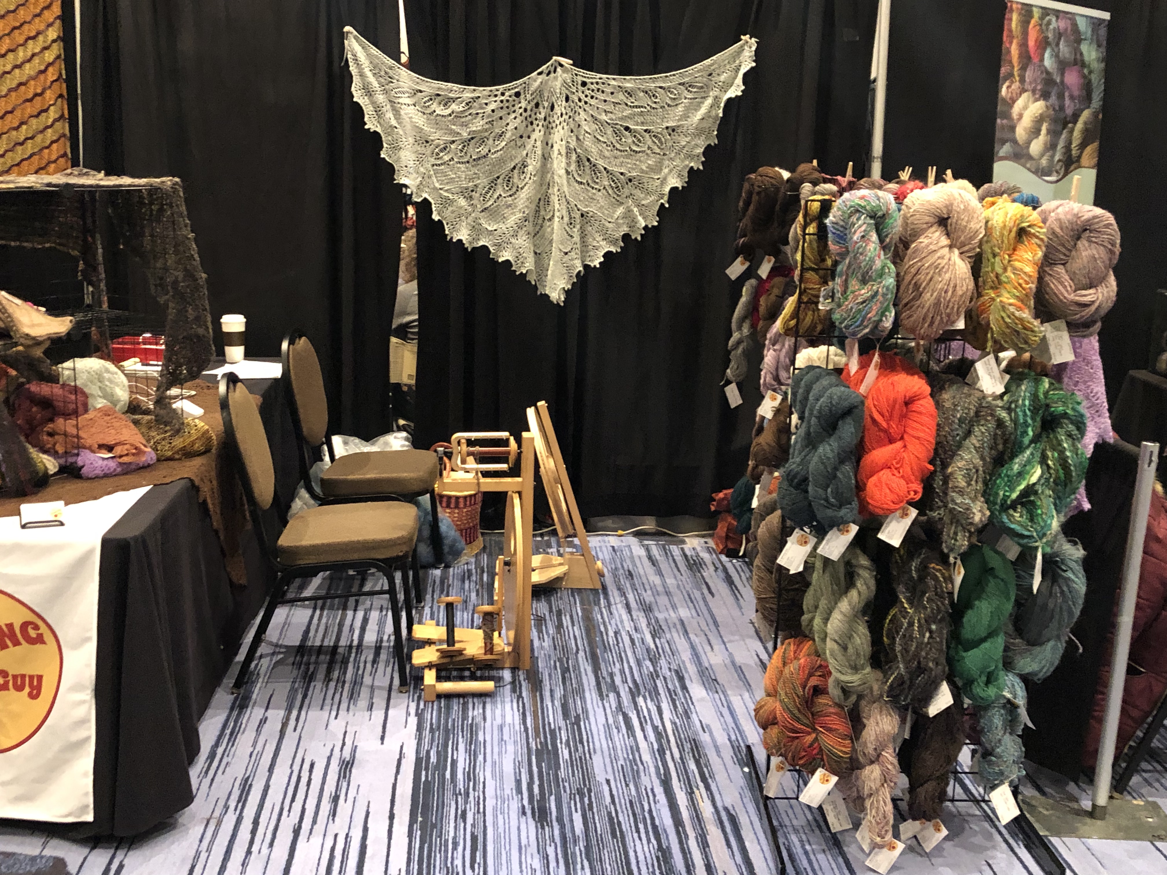 The Spinning Guy Booth at Knit-In 2022
