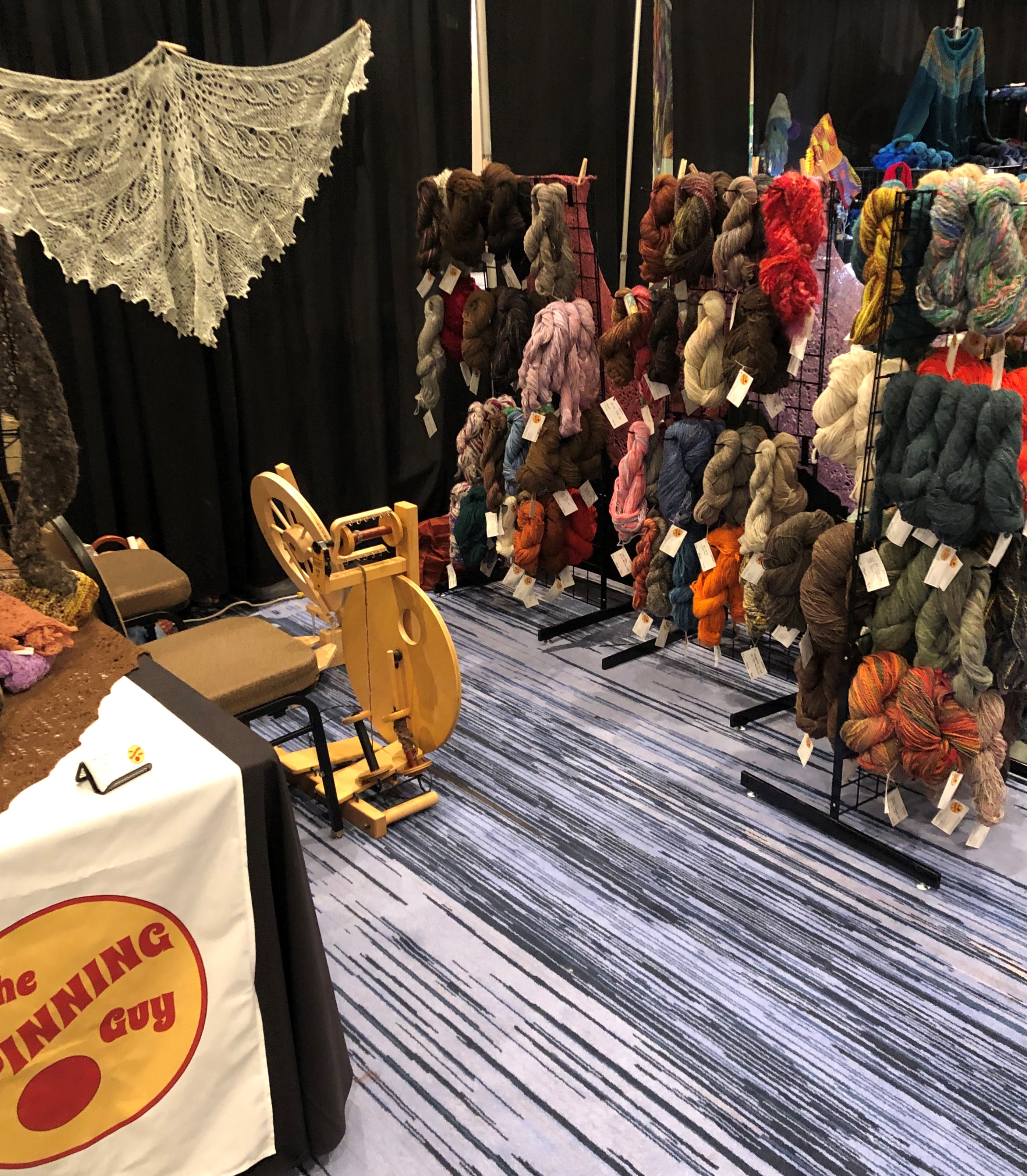 The Spinning Guy Booth at Knit-In 2022